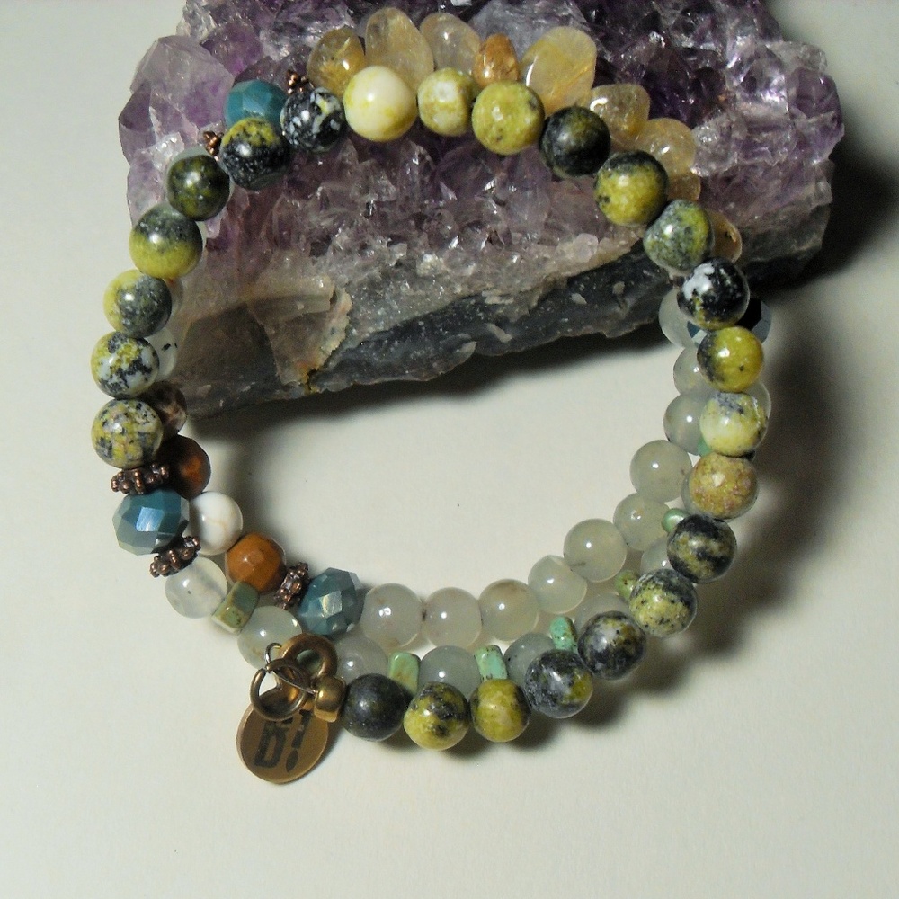 BT Multi gemstone Wrap bracelet